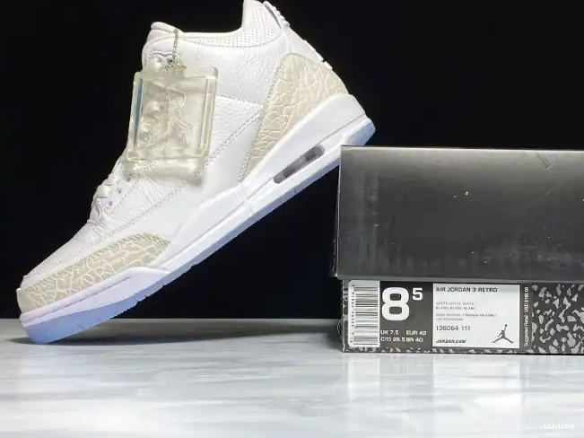 Reps TB Air Jordan Triple White Retro 3 136064-111 0511